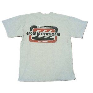 Men’s SWIMMING/ DIVING Gray T-Shirt Medium Classic Fit Short Sleeve Casual Tee